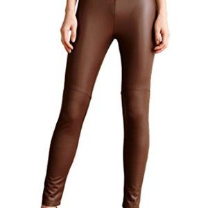 Lysse Brown vegan dark brown leather leggings